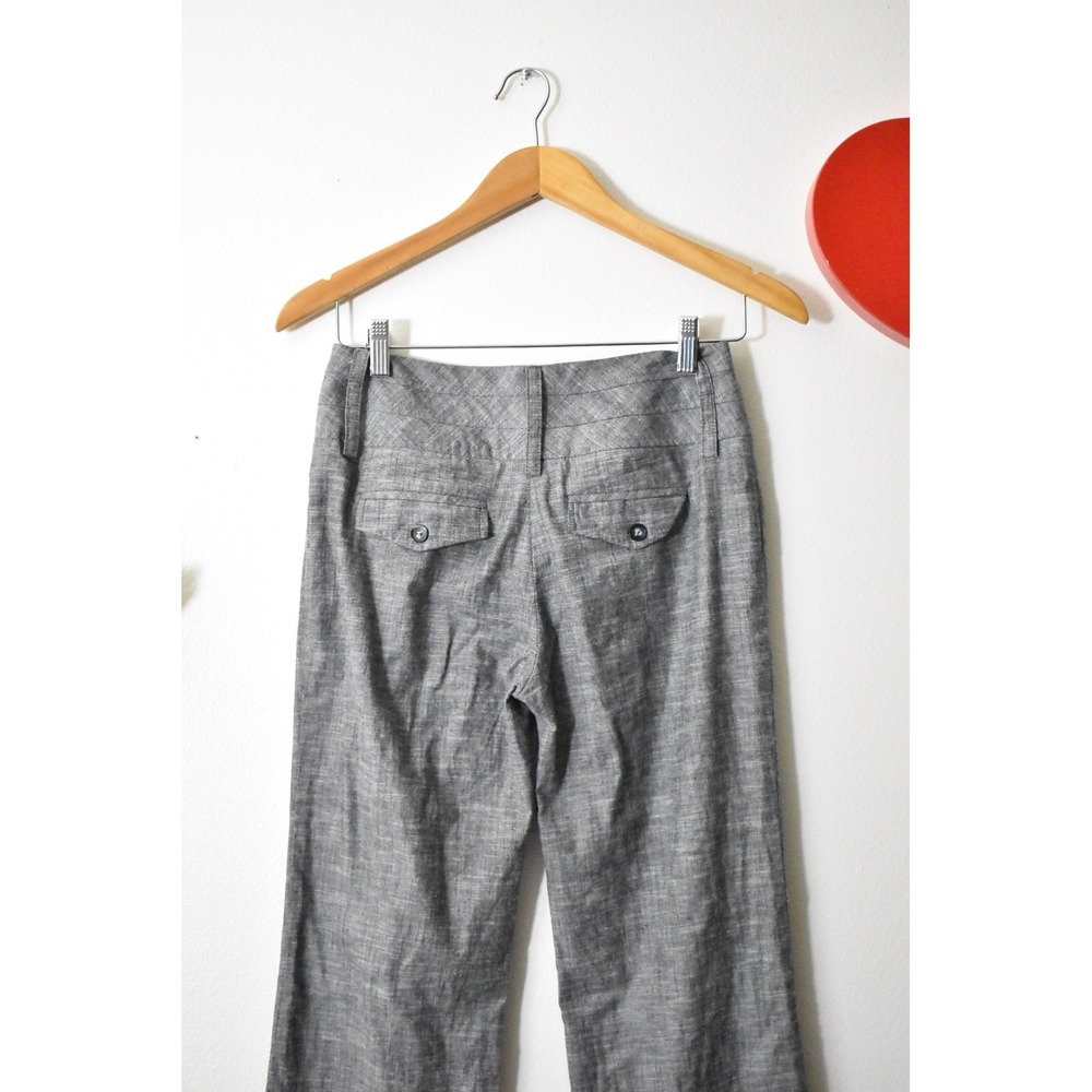 IZ Byer Gray Wide Leg‎ Trousers High Waist Button Front Pants Size 3 - Picture 6 of 8